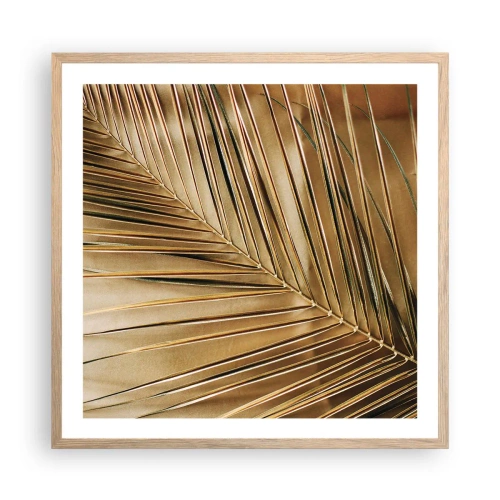 Pôster com moldura de carvalho claro - Colunata natural - 60x60 cm