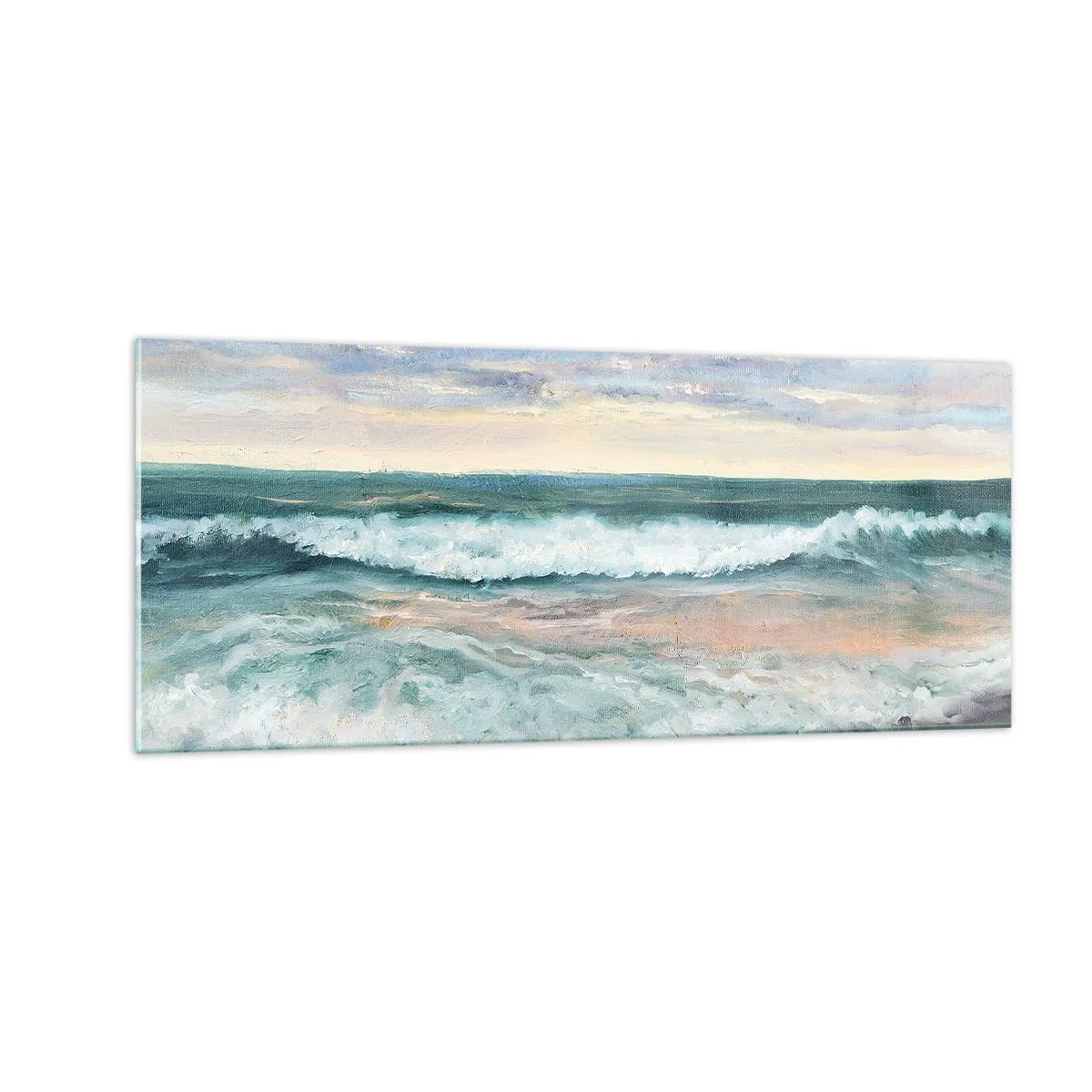 Quadro em vidro - Aqui suavizas a alma - 100x40 cm