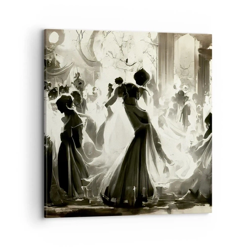 Quadro em tela - O grande baile de máscaras - 70x70 cm