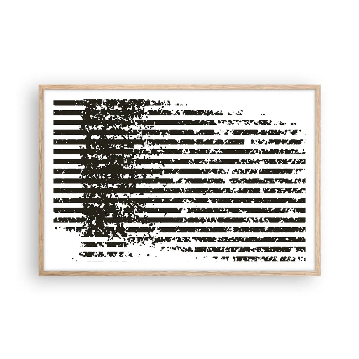 Pôster com moldura de carvalho claro - Ritmo e ruído - 91x61 cm