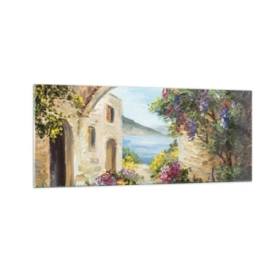 Quadro em vidro - O encanto da província costeira - 100x40 cm
