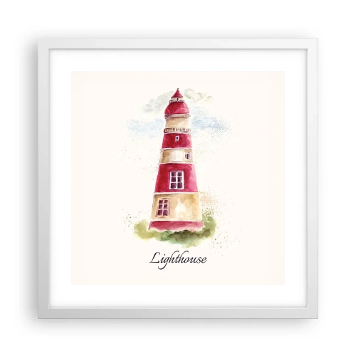 Pôster em moldura branca - Sempre há clima - 40x40 cm