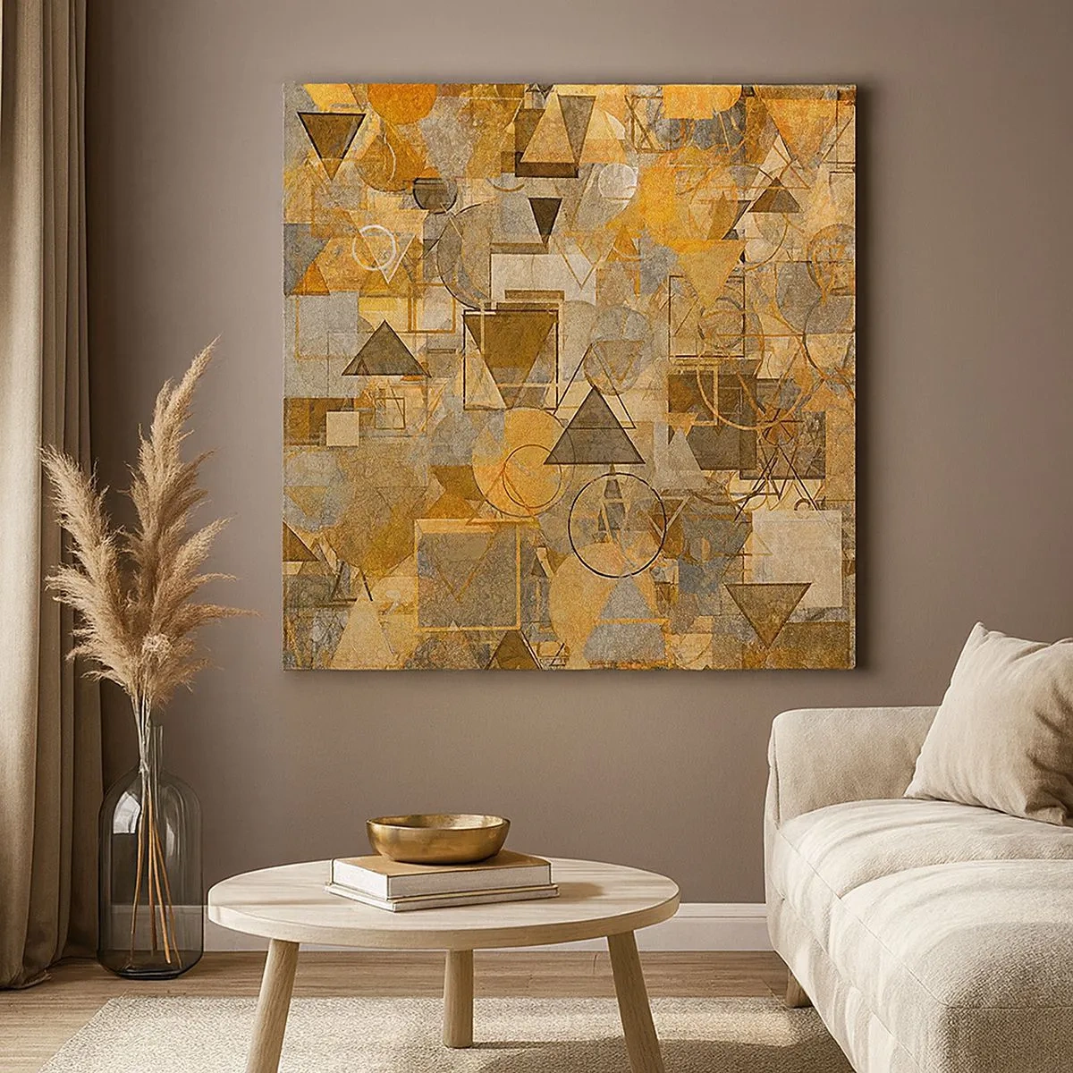 Quadro em tela - O mundo em forma - 30x30 cm