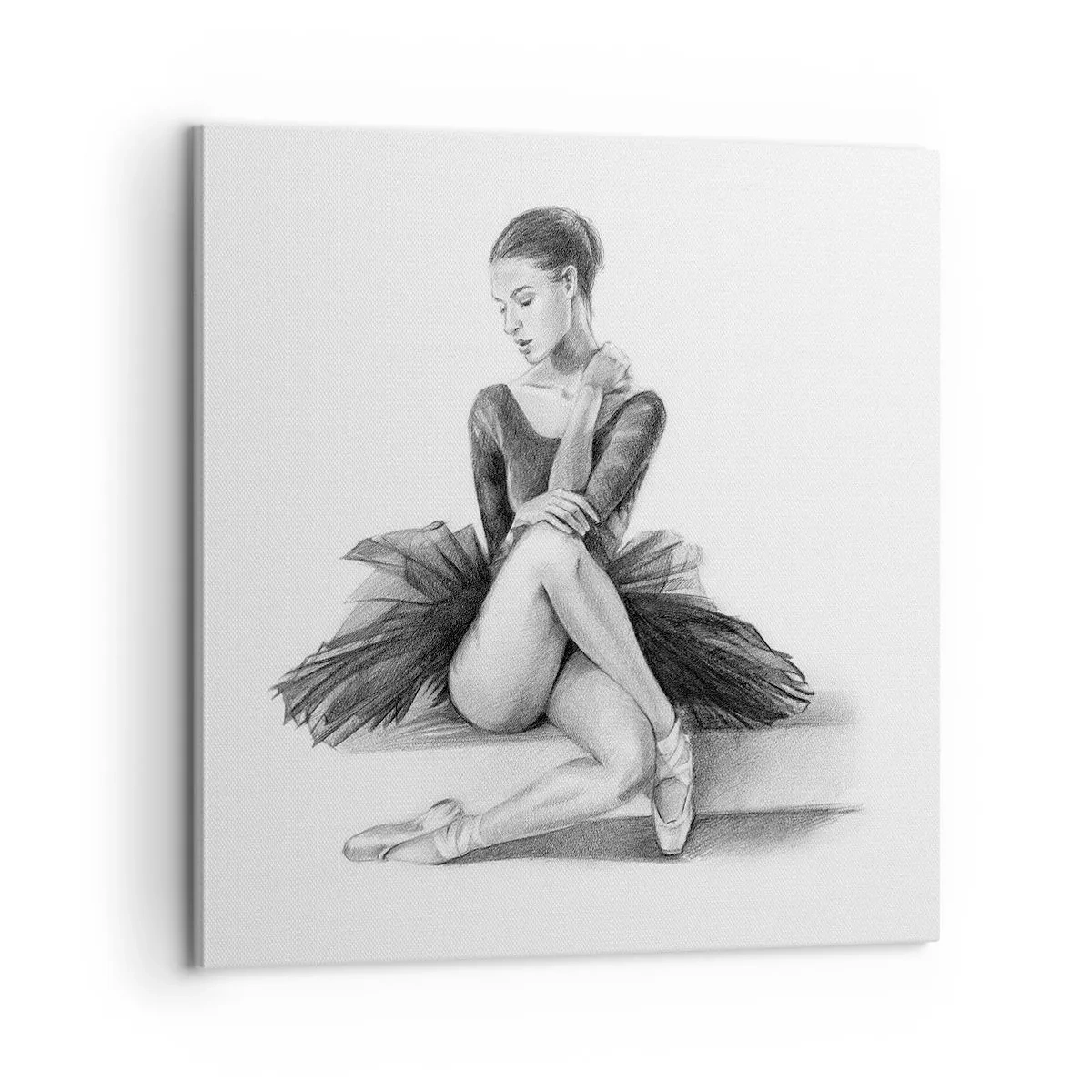 Quadro em tela - Encantada pela dança - 60x60 cm