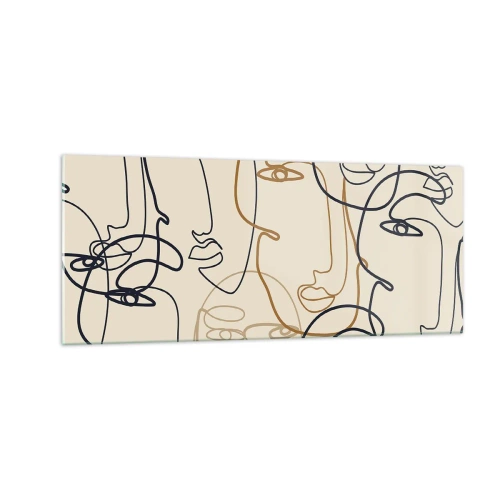 Quadro em vidro - Retrato multiplicado - 100x40 cm