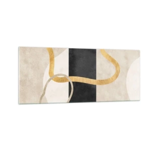Quadro em vidro - Formas em loop - 100x40 cm