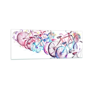 Quadro em vidro - Reunião do Clube Antimoto  - 140x50 cm