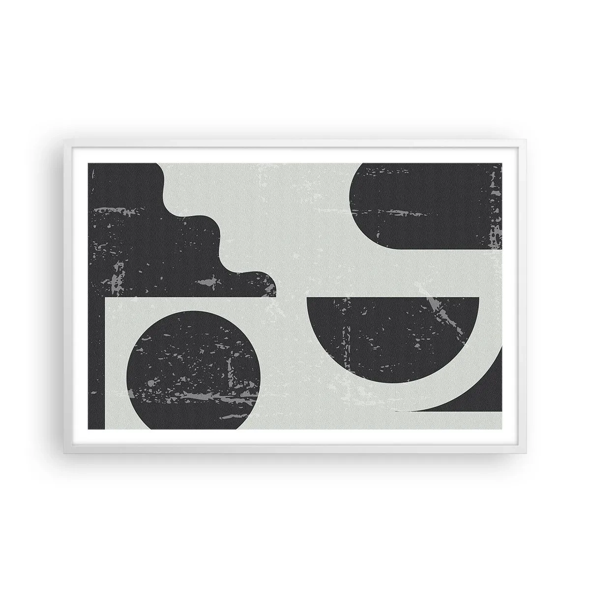 Pôster em moldura branca - Composição acima e abaixo - 91x61 cm