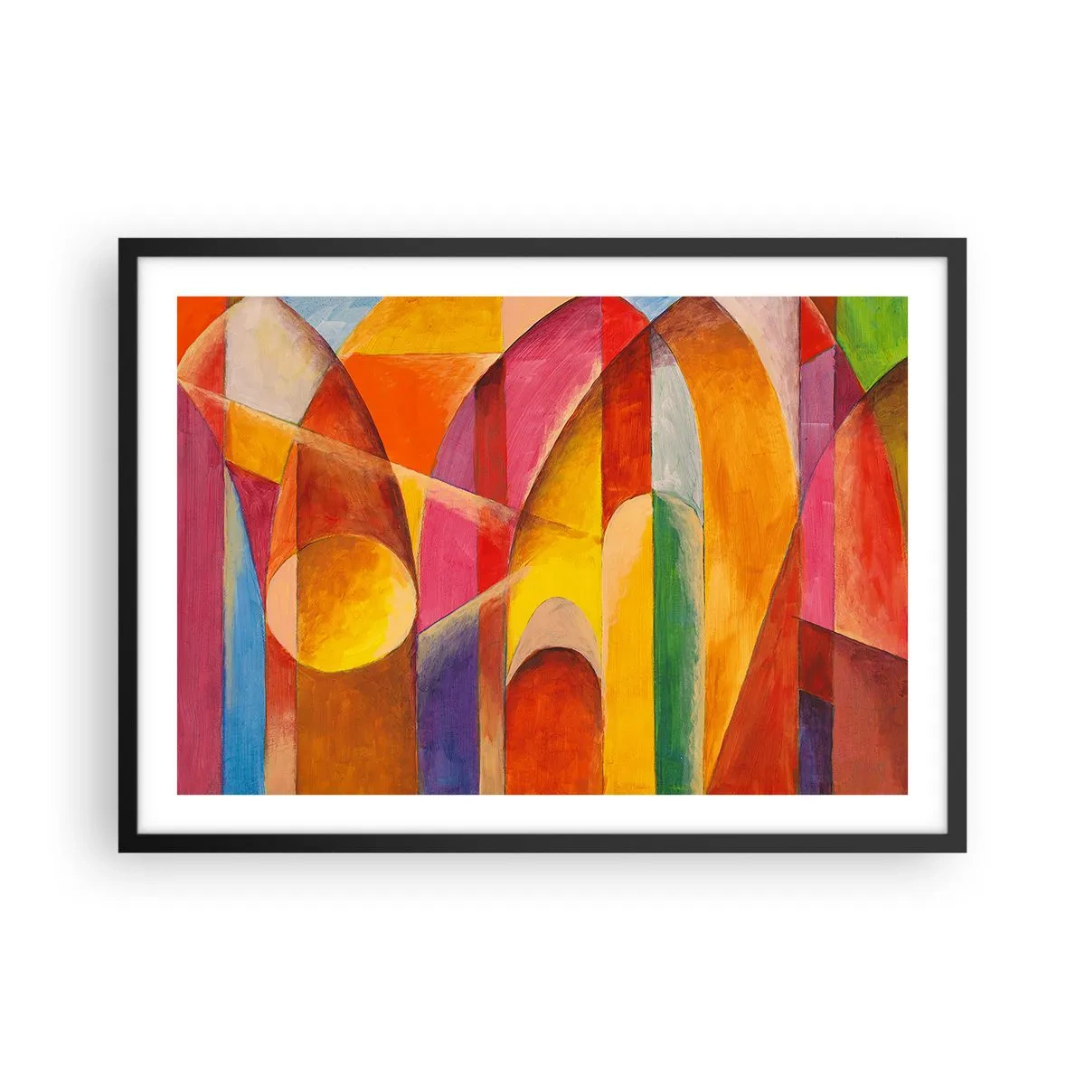 Pôster com moldura preta - Catedral do Sol - 70x50 cm