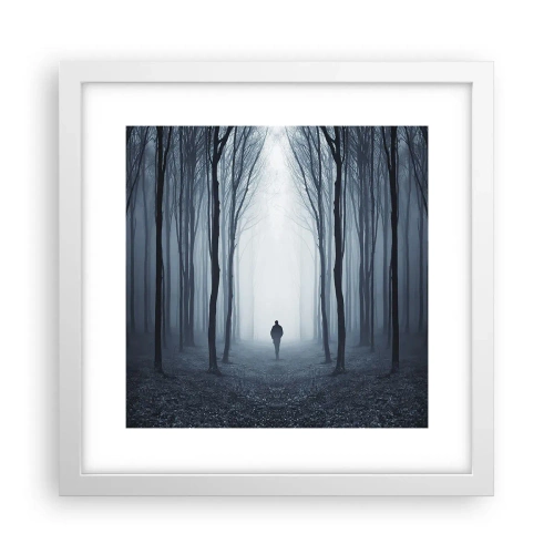 Pôster em moldura branca - Tudo simples e claro - 30x30 cm