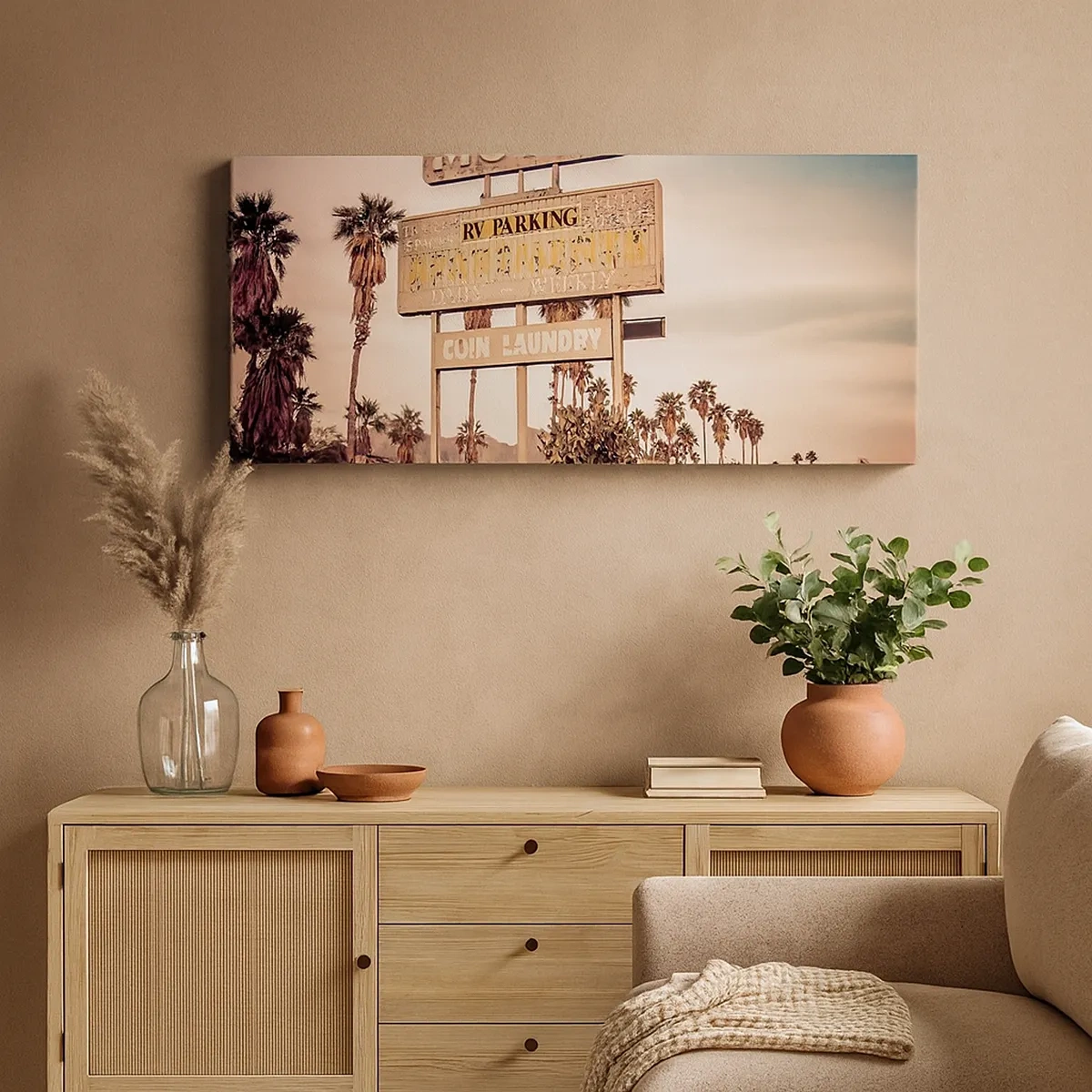 Quadro em tela - O tempo parou aqui - 30x30 cm