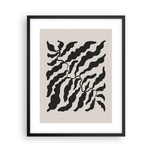 Pôster com moldura preta - A natureza da praça - 40x50 cm