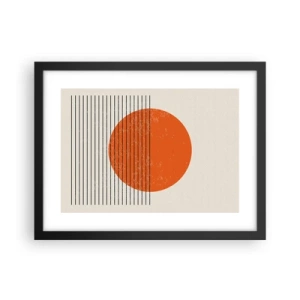 Pôster com moldura preta - Sempre sol - 40x30 cm