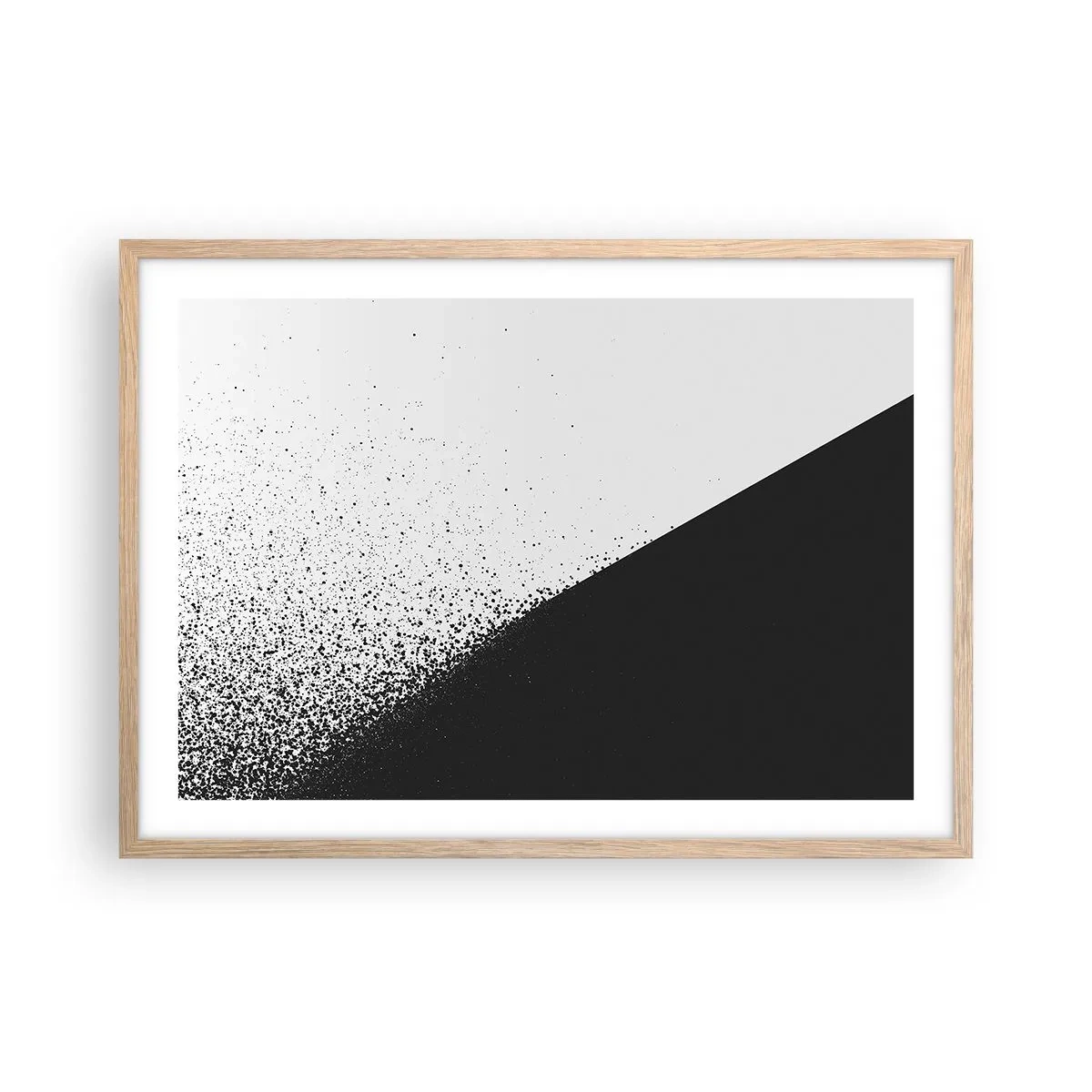 Pôster com moldura de carvalho claro - Cada vez mais rápido, cada vez mais - 70x50 cm