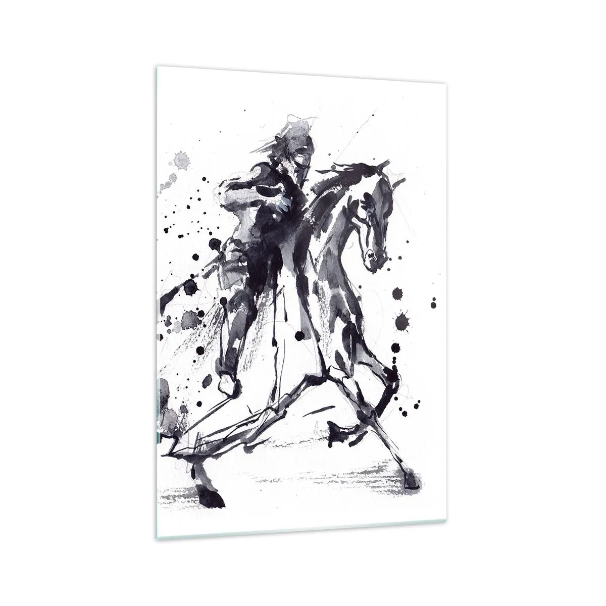 Quadro em vidro - Cavaleiro Negro - 70x100 cm