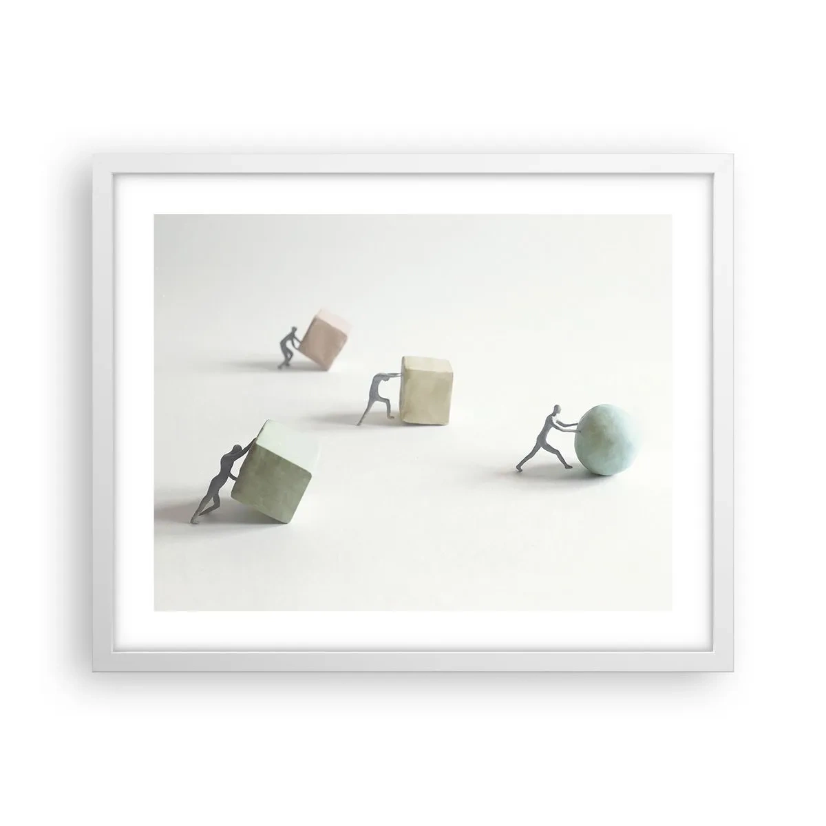 Pôster em moldura branca - É a vida - 50x40 cm