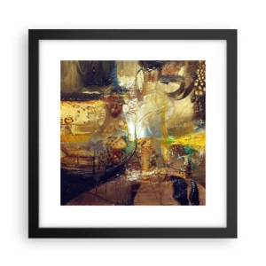 Pôster com moldura preta - Frio, mais quente, quente - 30x30 cm