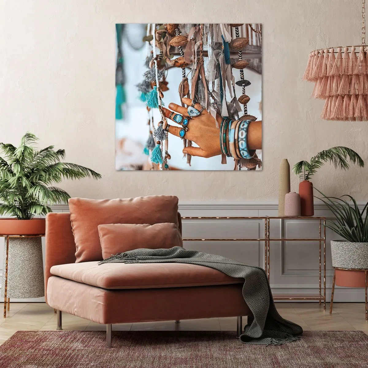 Quadro em tela - Tesouros locais - 40x40 cm