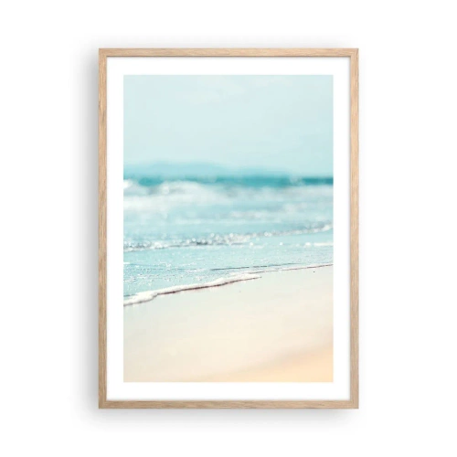 Pôster com moldura de carvalho claro - Calor e ruído - 50x70 cm