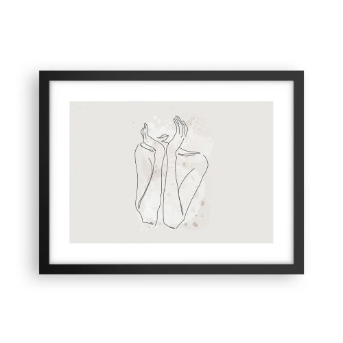 Pôster com moldura preta - Momento de sonho - 40x30 cm