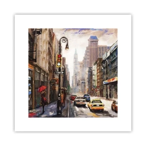 Pôster - Nova York – colorida também na chuva  - 30x30 cm