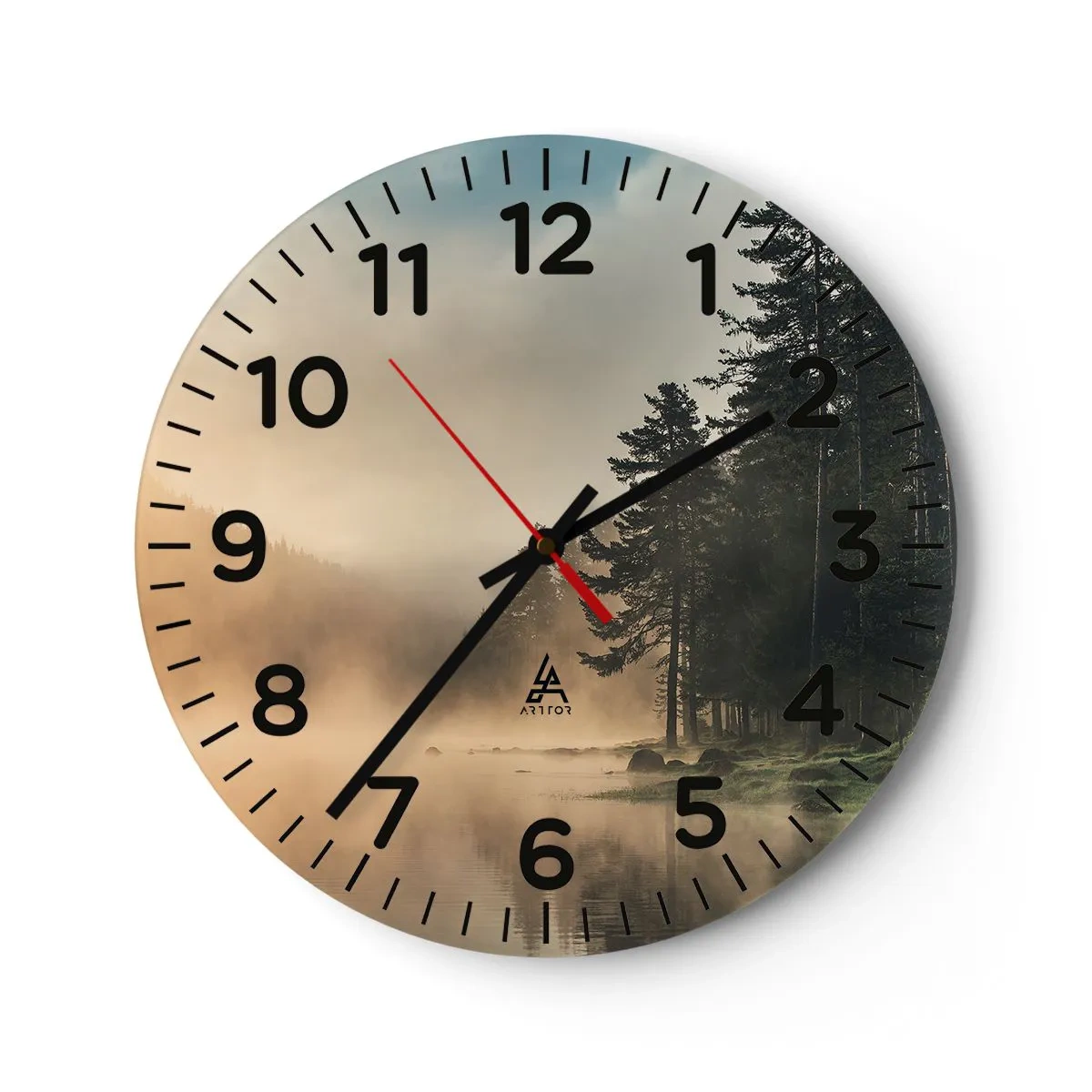 Relógio de parede - Relógio em vidro - O nascimento do dia - 40x40 cm