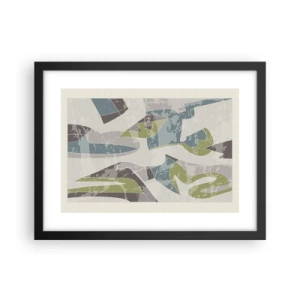 Pôster com moldura preta - Composição atrás do vidro - 40x30 cm