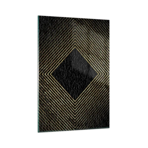 Quadro em vidro - Geometria em estilo glamoroso - 80x120 cm