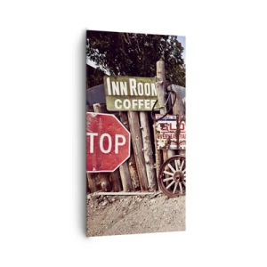 Quadro em tela - E o tempo parou - 65x120 cm