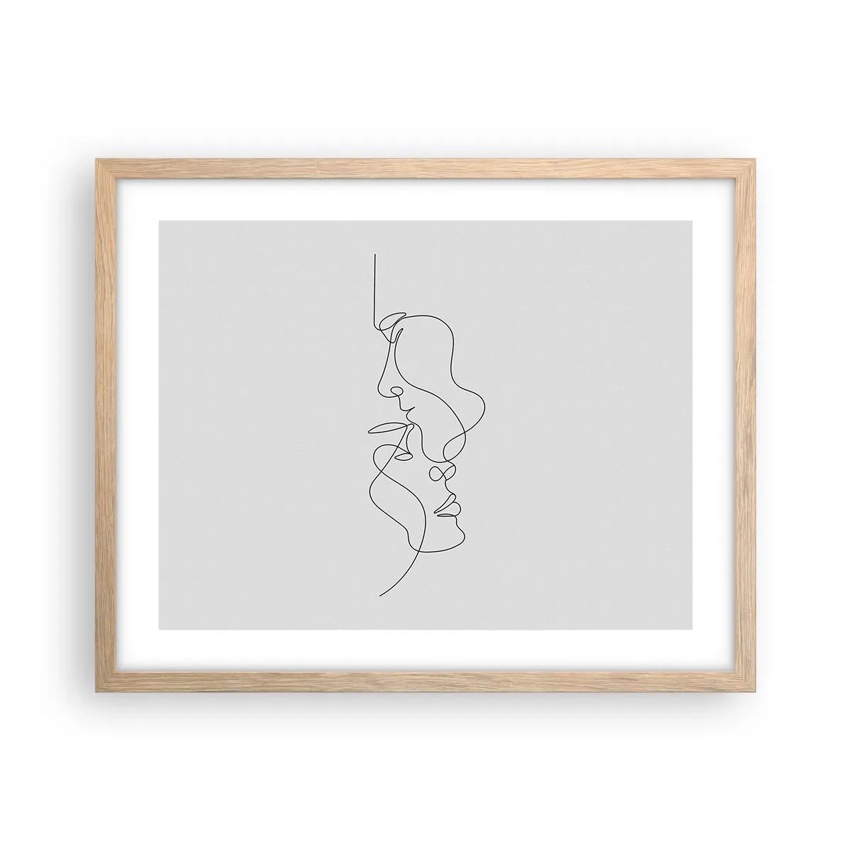 Pôster com moldura de carvalho claro - O calor dos desejos amargos - 50x40 cm