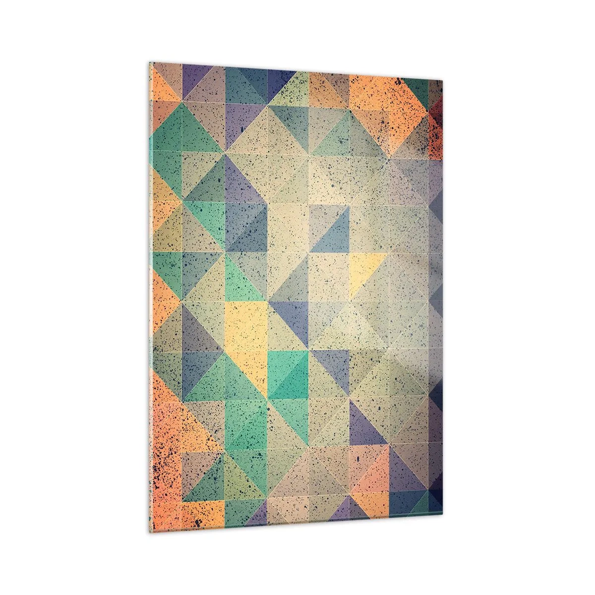 Quadro em vidro - República dos triângulos - 50x70 cm