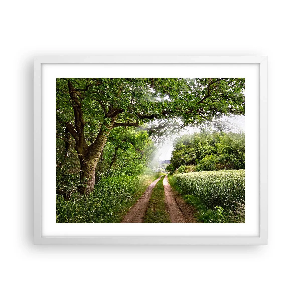 Pôster em moldura branca - Os pastores de Arcadia - 50x40 cm