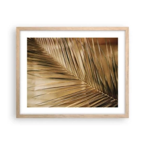 Pôster com moldura de carvalho claro - Colunata natural - 50x40 cm