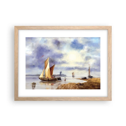 Pôster com moldura de carvalho claro - O regresso dos marinheiros - 40x30 cm