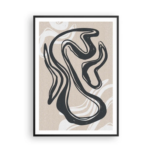 Pôster com moldura preta - Expressão multiplicada - 70x100 cm