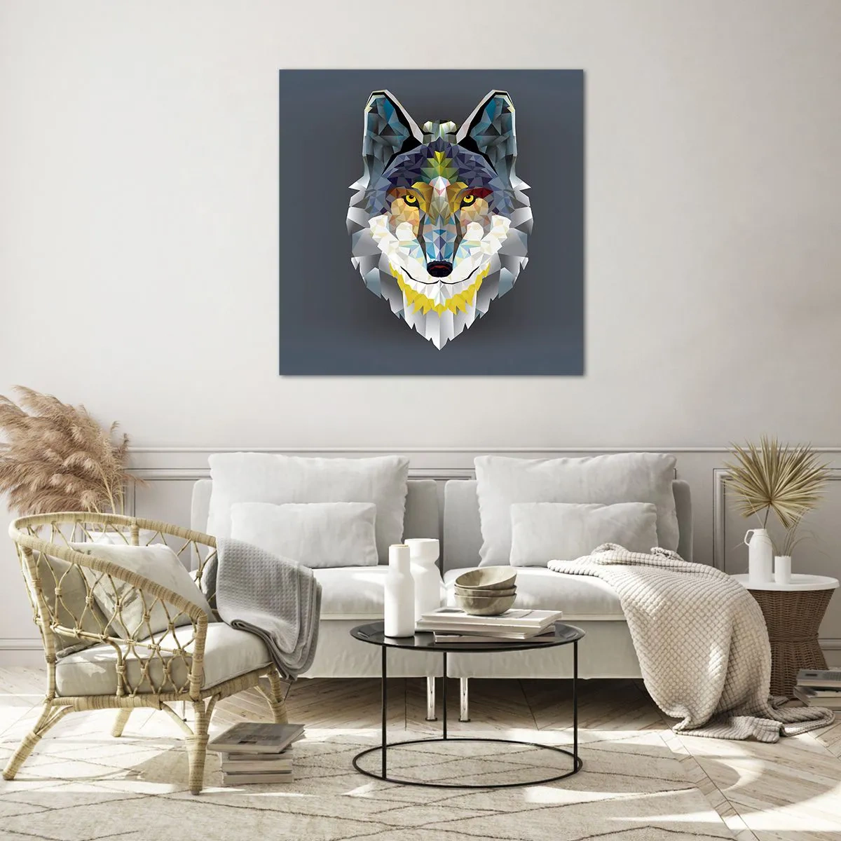 Quadro em vidro - Quem não quer ser lobo, não lhe veste a pele - 30x30 cm