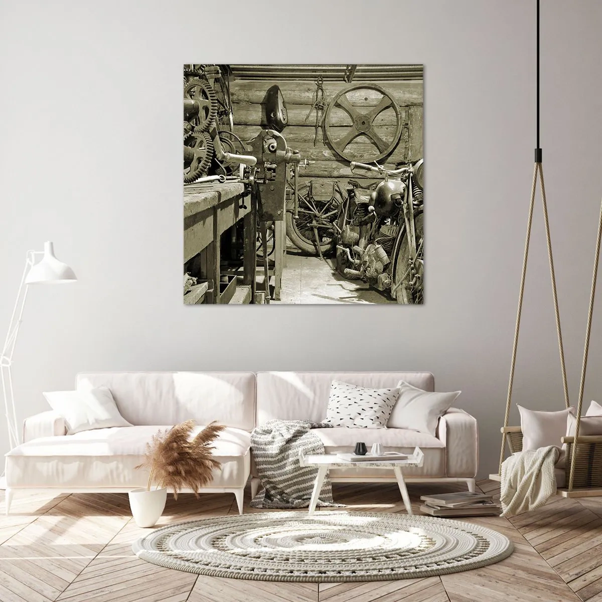 Quadro em tela - No depósito do tio Jorge - 30x30 cm