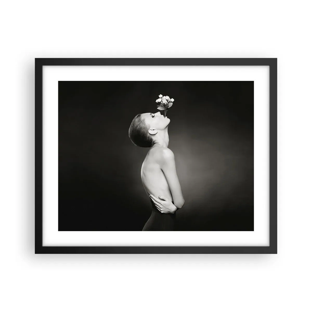 Pôster com moldura preta - Elegância excêntrica - 50x40 cm