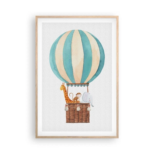 Pôster com moldura de carvalho claro - Viagem fantástica - 61x91 cm