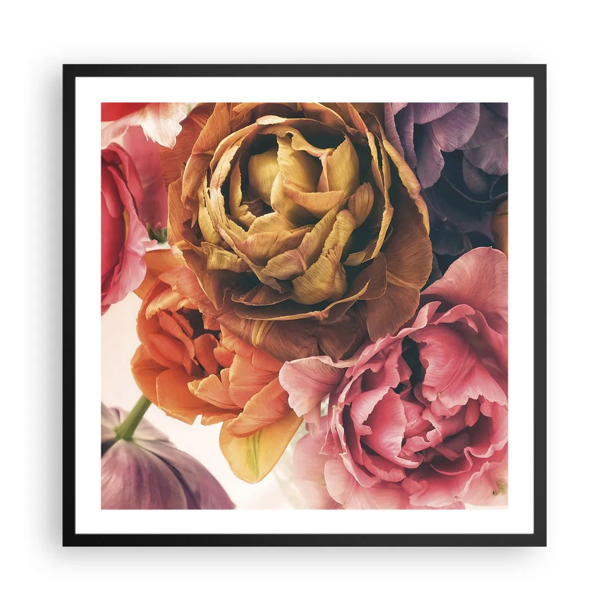 Pôster com moldura preta - Celebração da vida - 60x60 cm