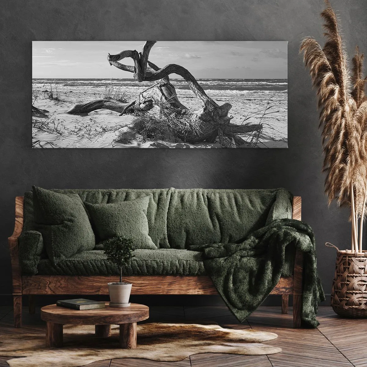 Quadro em tela - Escultura do mar - 100x40 cm
