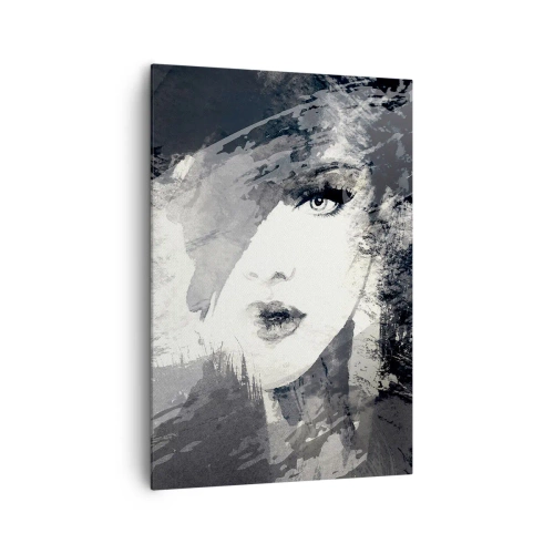 Quadro em tela - Por trás do véu cinzento - 70x100 cm