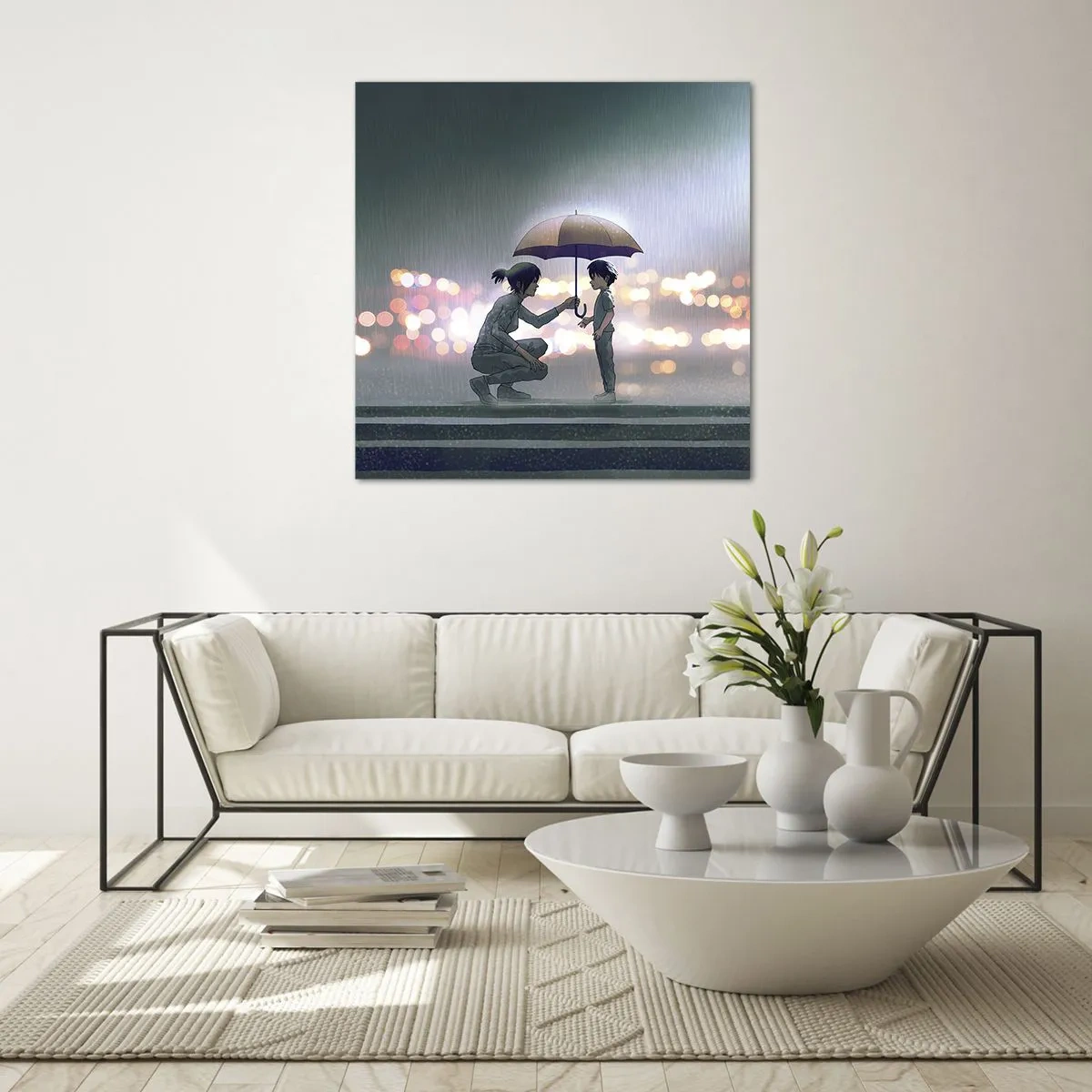 Quadro em vidro - Está tudo bem agora - 40x40 cm