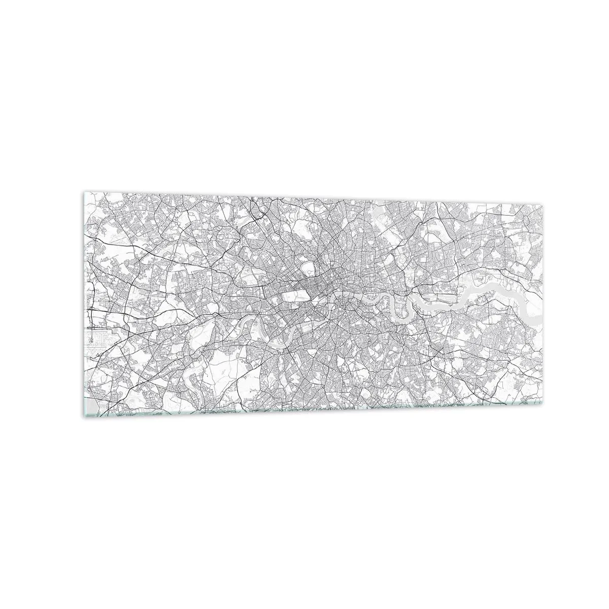 Quadro em vidro - Mapa do labirinto de Londres - 120x50 cm
