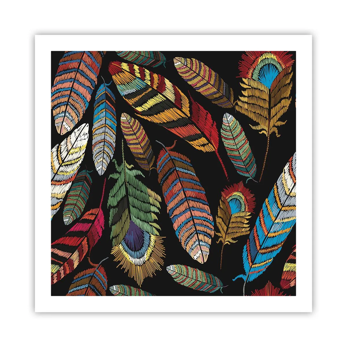 Pôster - O carnaval dos pássaros - 60x60 cm