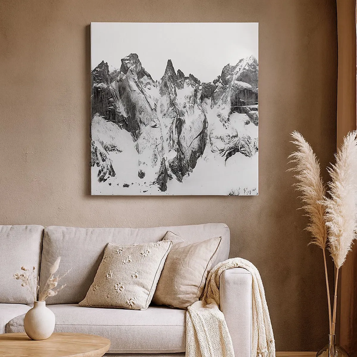 Quadro em tela - O assustador cume de granito - 30x30 cm