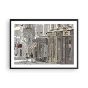 Pôster com moldura preta - Alegrias urbanas - 70x50 cm