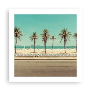 Pôster - Em guarda da praia - 50x50 cm