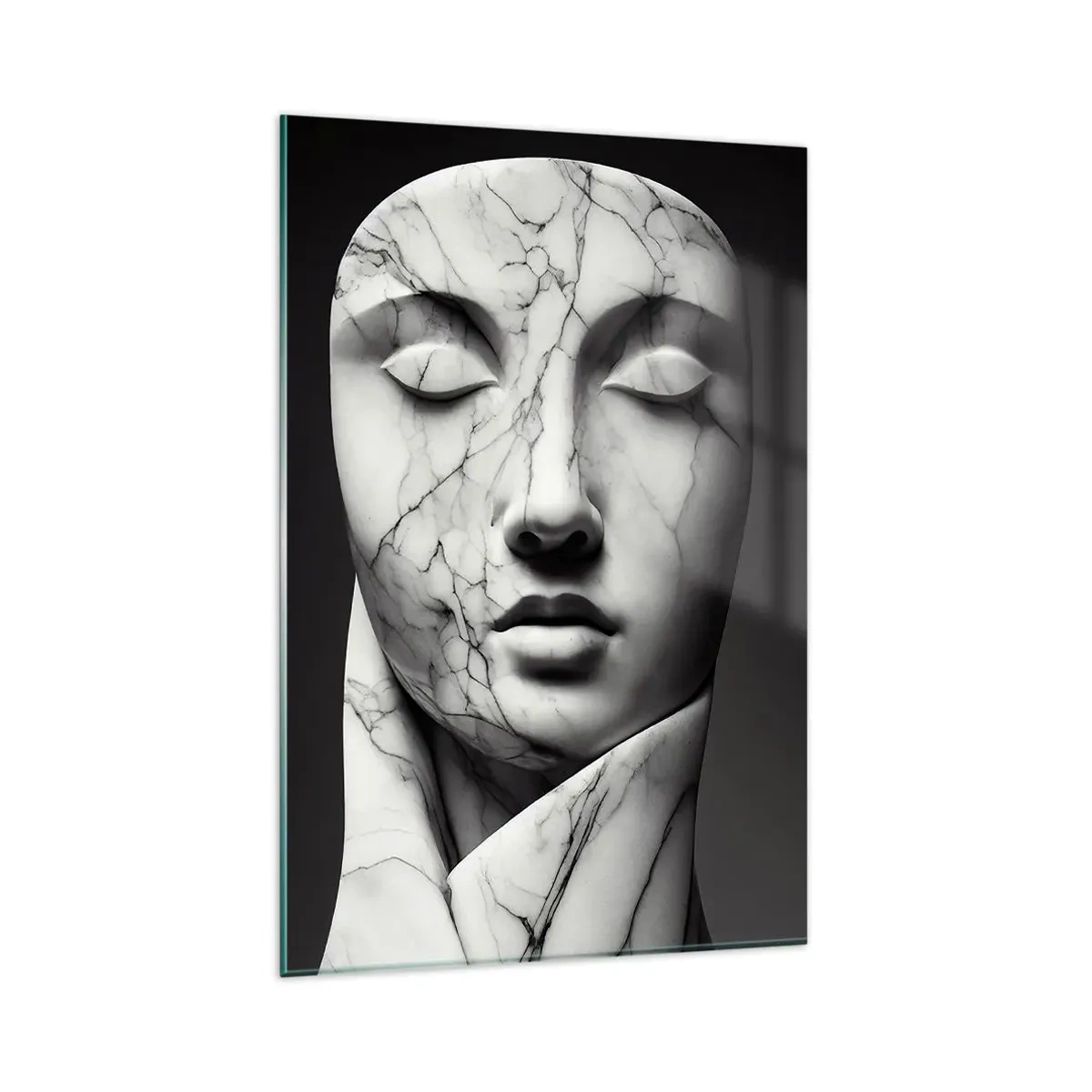 Quadro em vidro - Formas de mármore - 80x120 cm