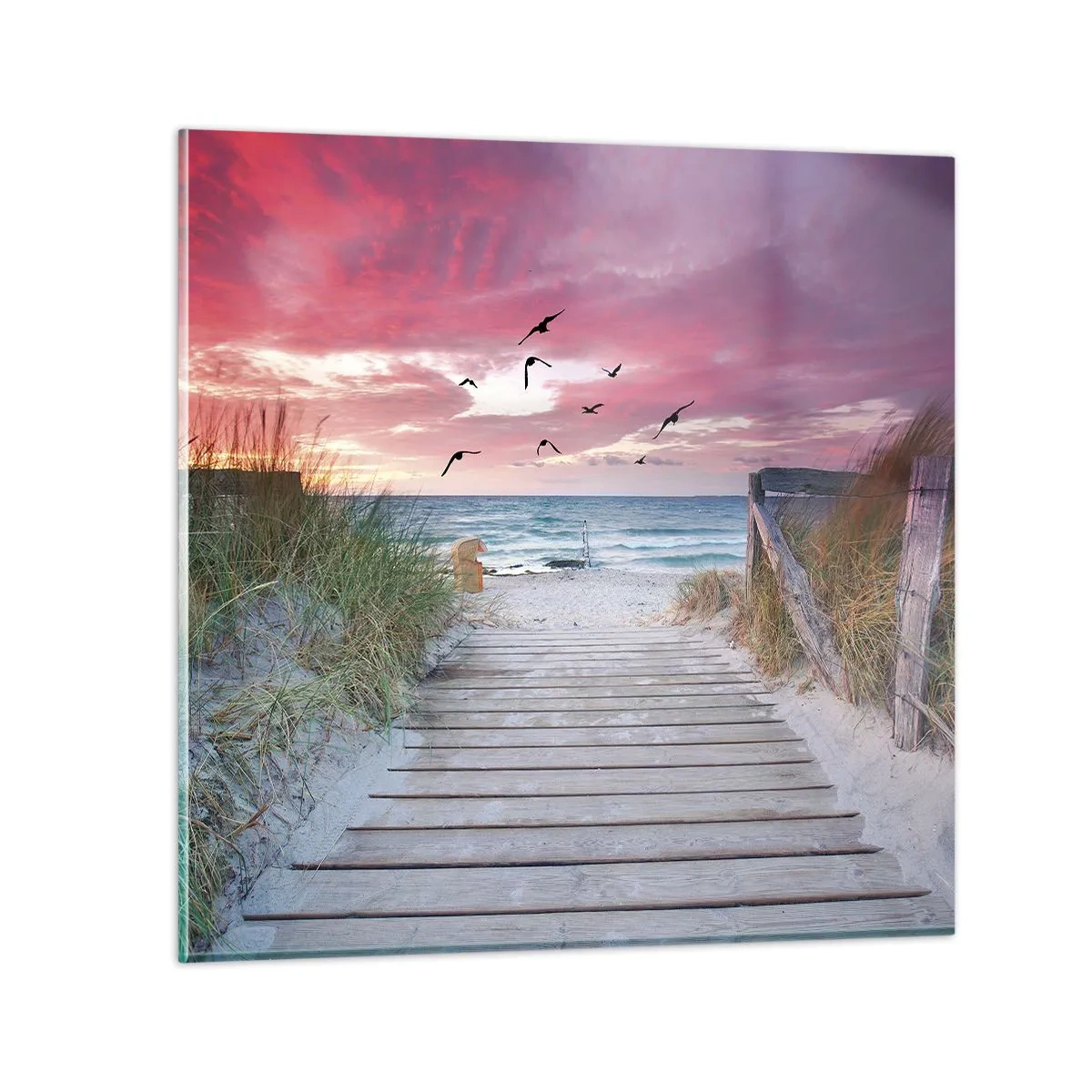 Quadro em vidro - Impressão do Báltico - 60x60 cm